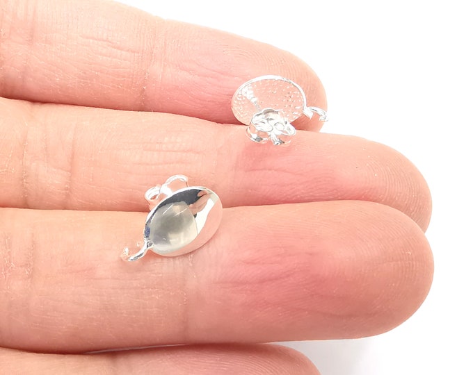 Sterling Silver Earring Posts 2 Pcs (1 Pair) 925 Silver Earring Needle ...