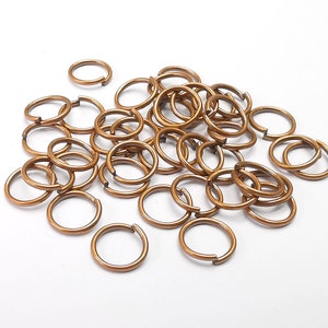Antique Copper Brass Jumpring (7 mm) (Thickness 0.8mm - 20 Gauge) Antique Copper Plated Brass Jumpring Findings G29330