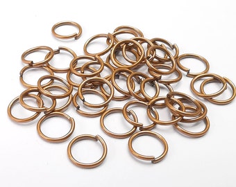 Antique Copper Brass Jumpring (7 mm) (Thickness 0.8mm - 20 Gauge) Antique Copper Plated Brass Jumpring Findings G29330