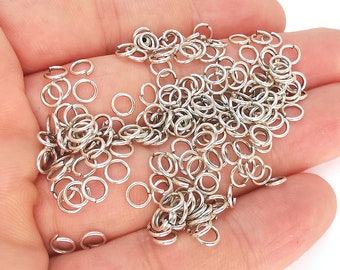Silver Jumpring Antique Silver Plated Brass Strong jumpring ,Findings (5 mm)(wire thickness 0.8mm 22 gauge) G22868