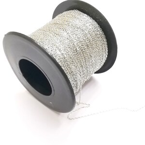 Sterling Silver Soldered Cable Chain 925 Silver Chain Findings (1,4x0,8mm thickness) G30095 image 4