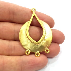 Gold Connector Charm Gold Plated Metal (52x34mm)  G15783