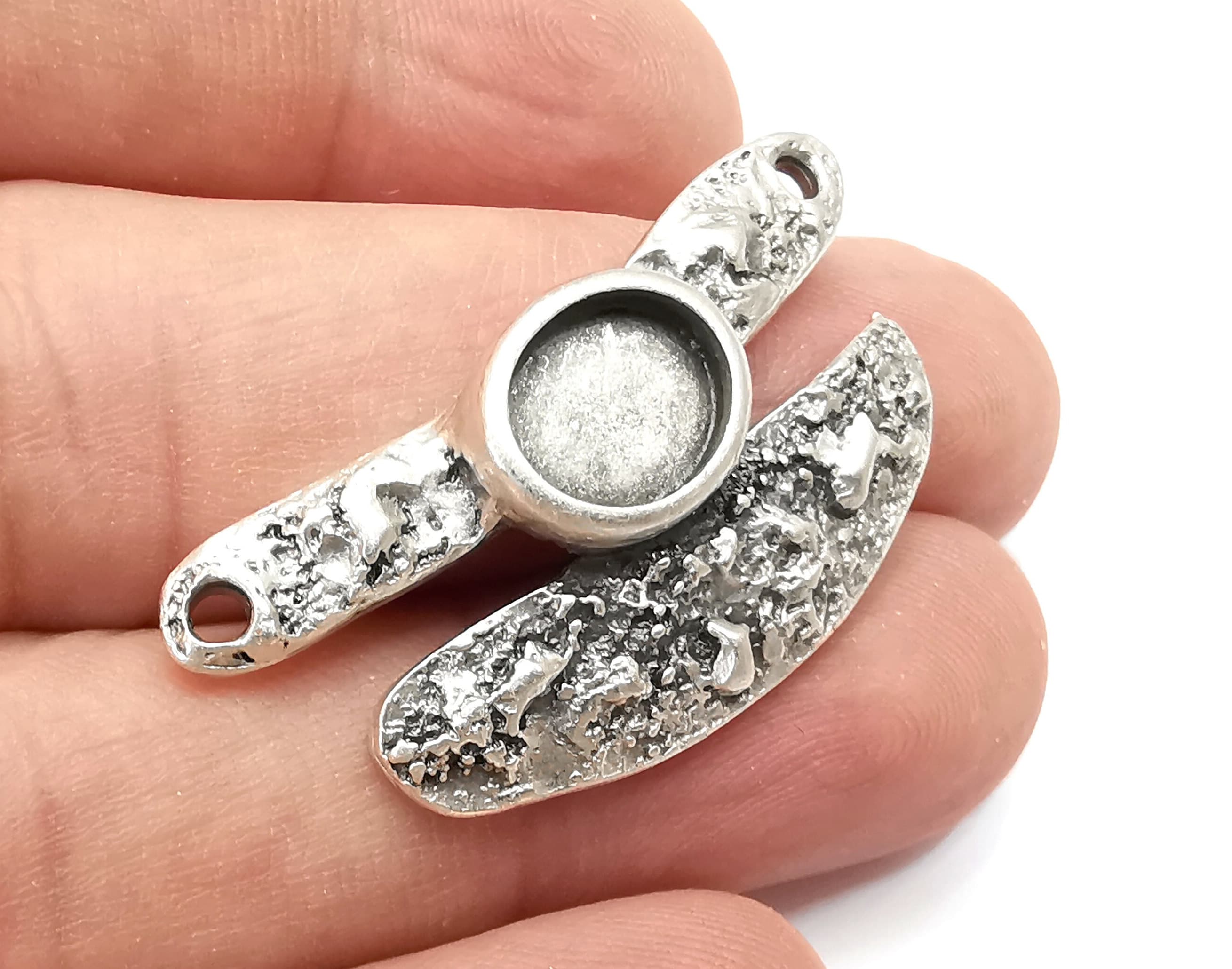 Oval Bezel, Resin Blank, Inlay Mounting, Mosaic Frame Cabochon Base ...