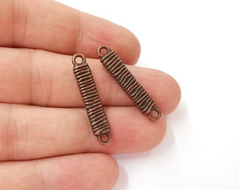 4 Connector charms Antique copper plated charms (32x6mm) G23972