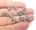 Bee Charms Antique Silver Plated Charm (13x11mm) G27450