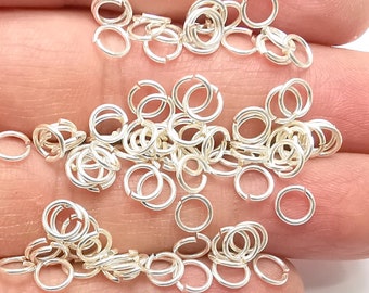 10Pcs Solid Sterling Silver Jumpring 6mm, 20ga (Thickness 0.8mm - 20 Gauge) 925 Silver Jumpring Findings G30202