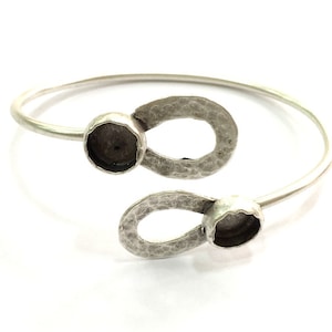 Pulsera de plata con cierre ajustable (10 mm), latón antiguo plateado G5781