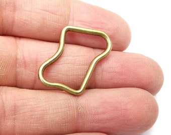 Rahmenverbinder, Schmuckteile, Bronzearmbandkomponente, Antike Bronze Zubehör, Antike Bronze überzogenes Metall (29 x 18 mm) G35169