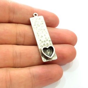 Hammered Base Blank inlay Blank Earring Base Resin Blank Mosaic Mountings Antique Silver Plated Metal (8x6 mm) G13690