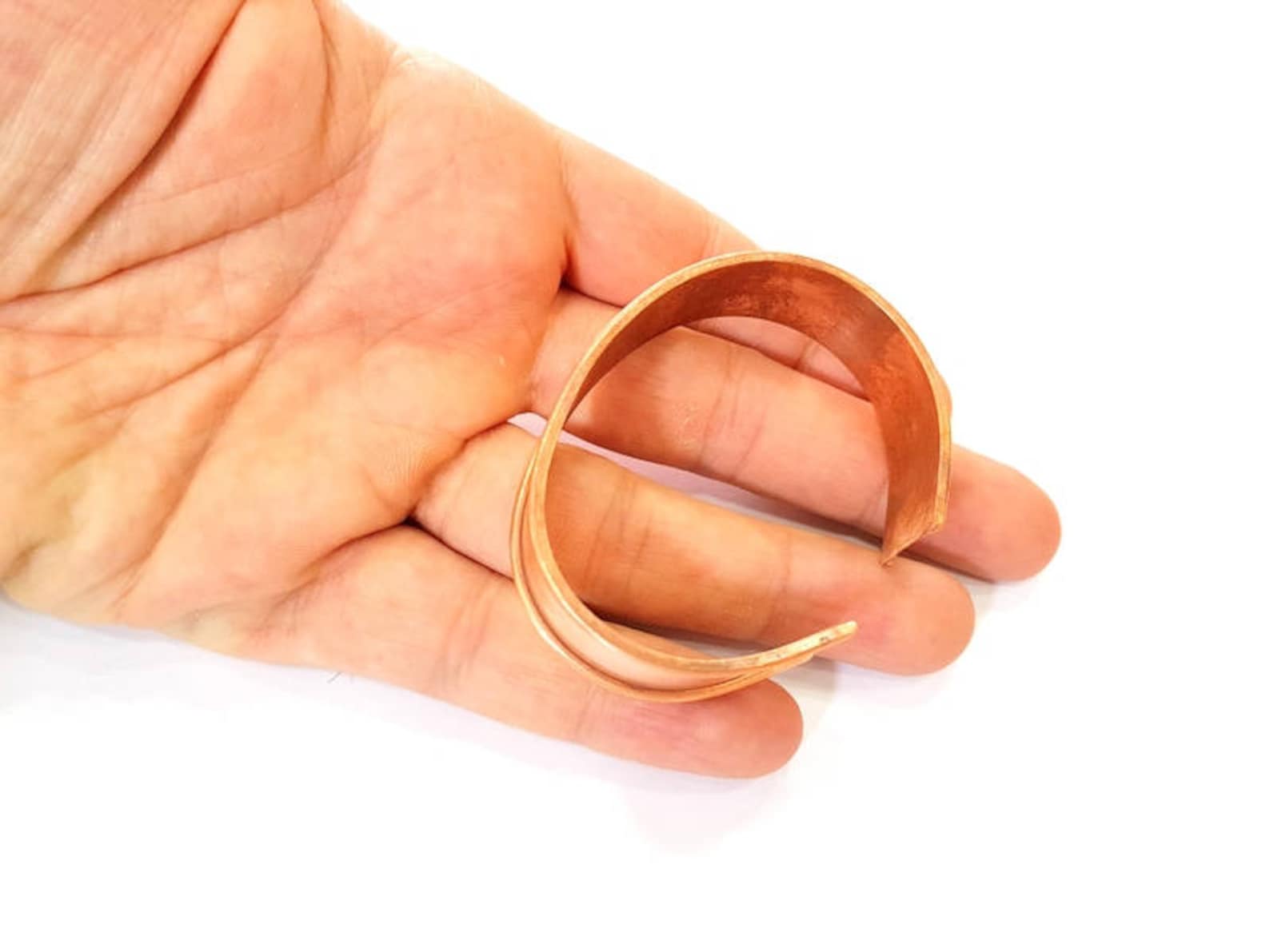 2 Raw Copper Bracelet Blanks Real Copper Cuff Blanks Etsy