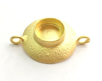 Gold Plated Brass Blanks ,   Mountings   (10mm blank) G5742