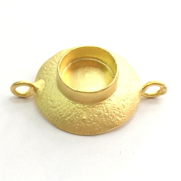 Gold Plated Brass Blanks ,   Mountings   (10mm blank) G5742