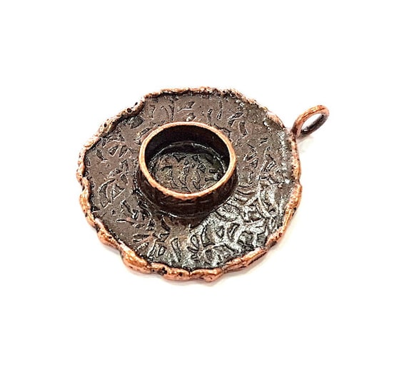 Antique Copper Pendant Blank Mosaic Base Blank inlay Necklace Blank Resin Blank Mountings Copper Plated Brass 20x20 mm blank G13208