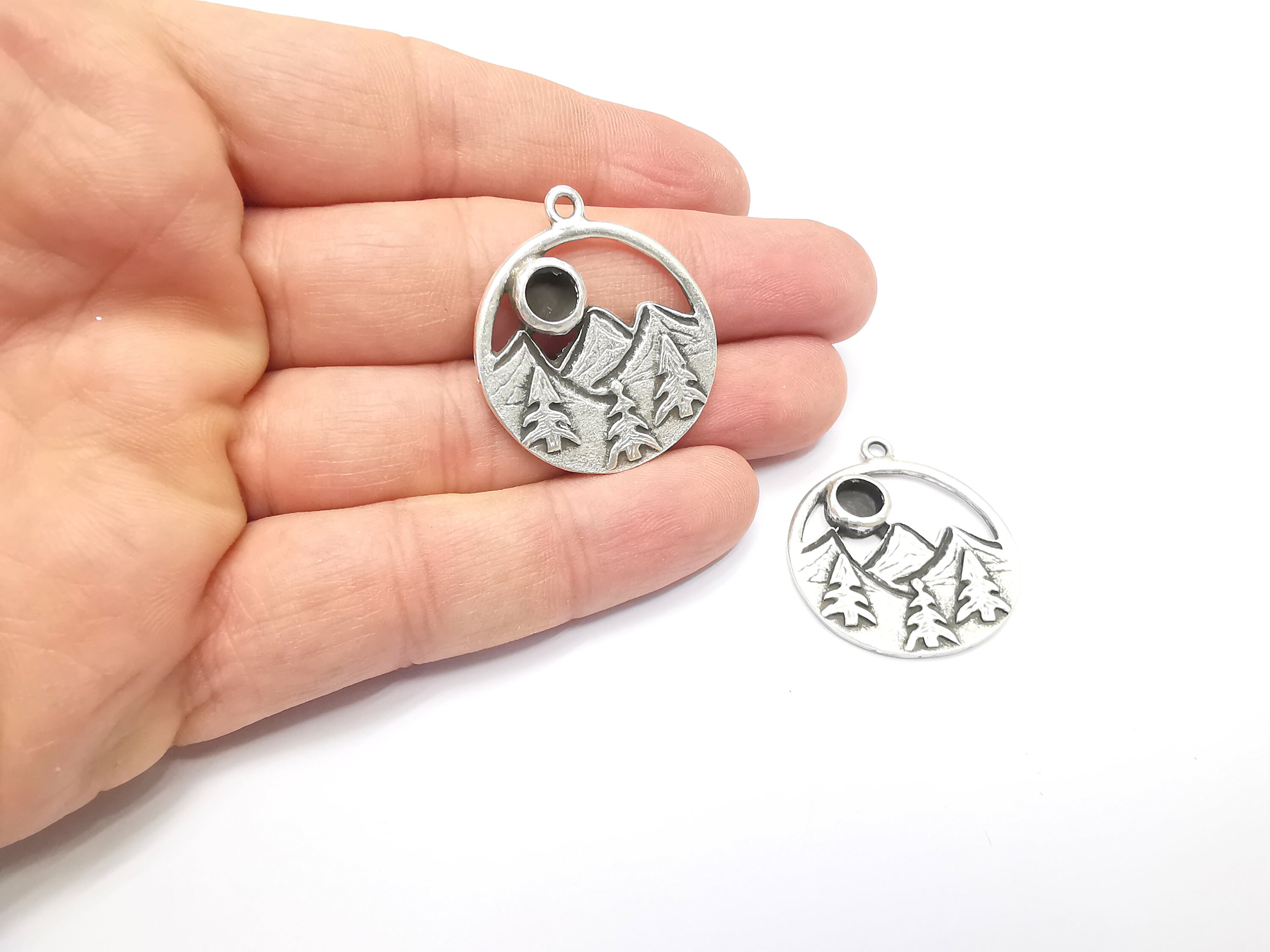 Neu* Gleiter Anhänger Echt Silber 925 Lila Cabochon
