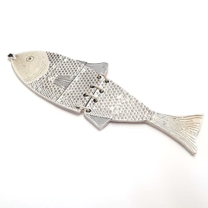 Fish Pendant Antique Silver Plated Pendant (127x44mm)  G20256