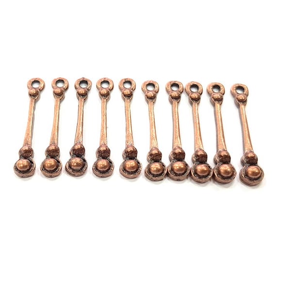 Copper Charm Antique Copper Charm Antique Copper Plated Metal (24x4mm) G11606