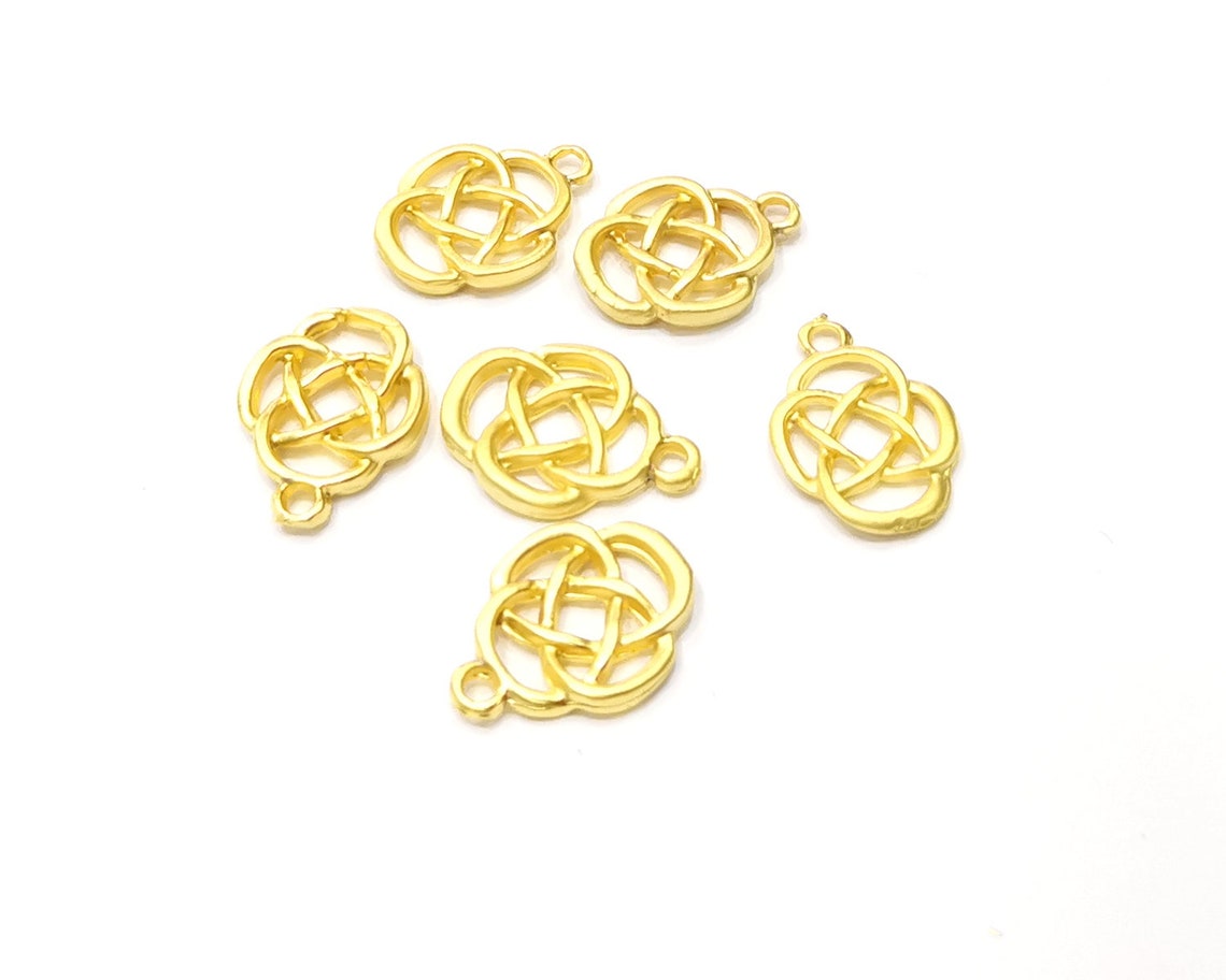 8 Gold Charms Gold Plated Charms 16x12mm G16669 Etsy