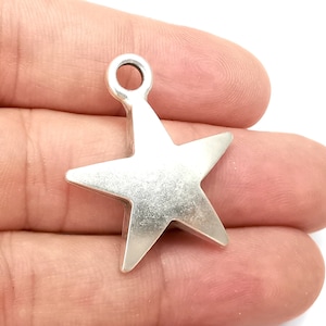 Star Charms Antique Silver Plated (33x28mm) G28454