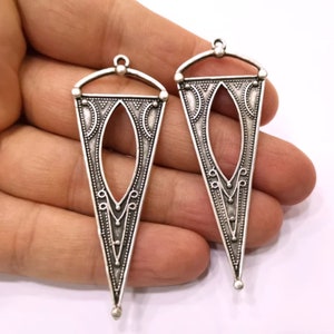 Silver Charms Antique Silver Plated Charms (65x25mm)  G19367