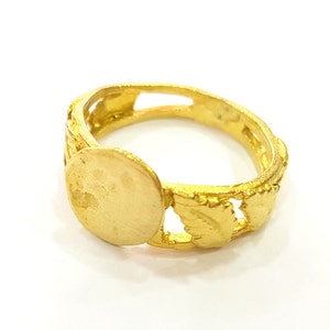 Raw Brass Ring Blank Bezel Settings Cabochon Base Mountings (10mm blank ) G6874