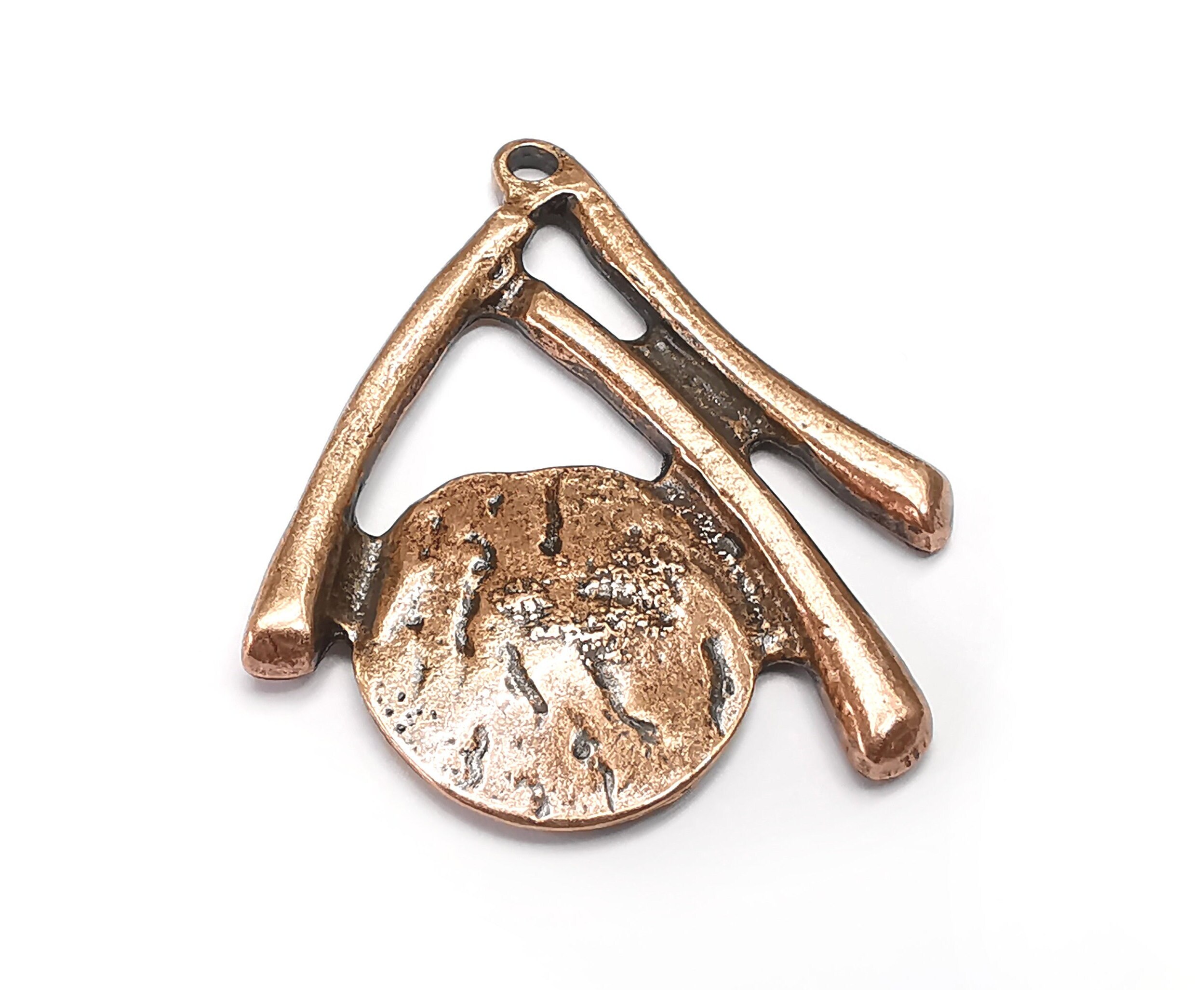 アンティーク チャーム ＊ ブロンズ Copper Charms Antique Copper Plated Charms (46x39mm) G19413