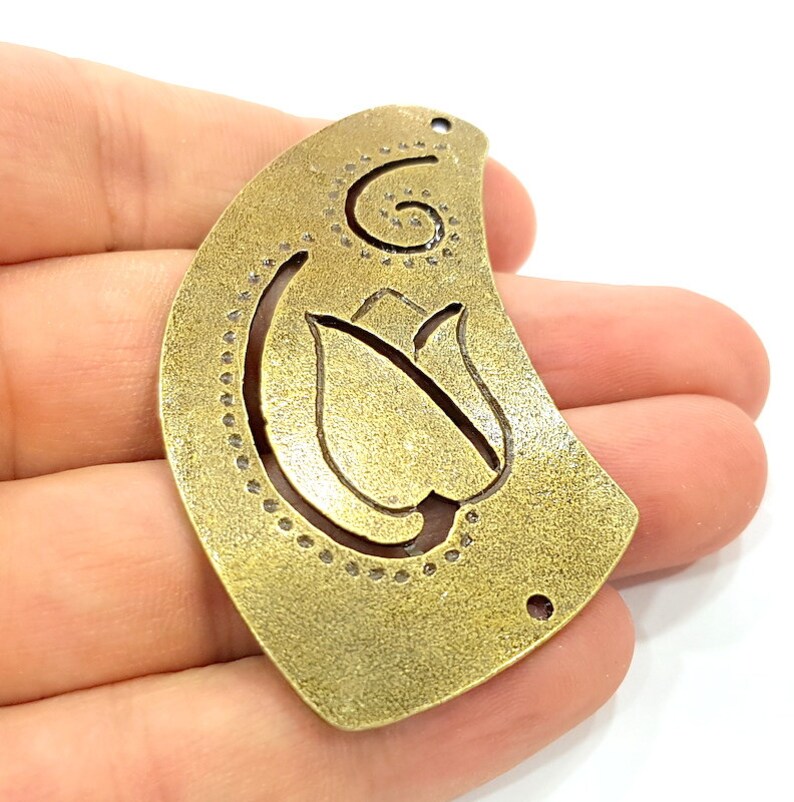 60x35mm G6664 Antique Bronze Necklace Connector Pendant