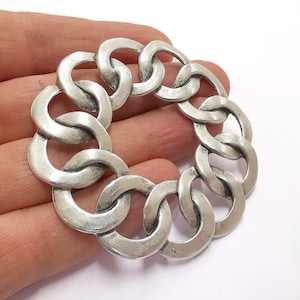 Circles Findings Antique Silver Plated Findings (70mm)  G20522