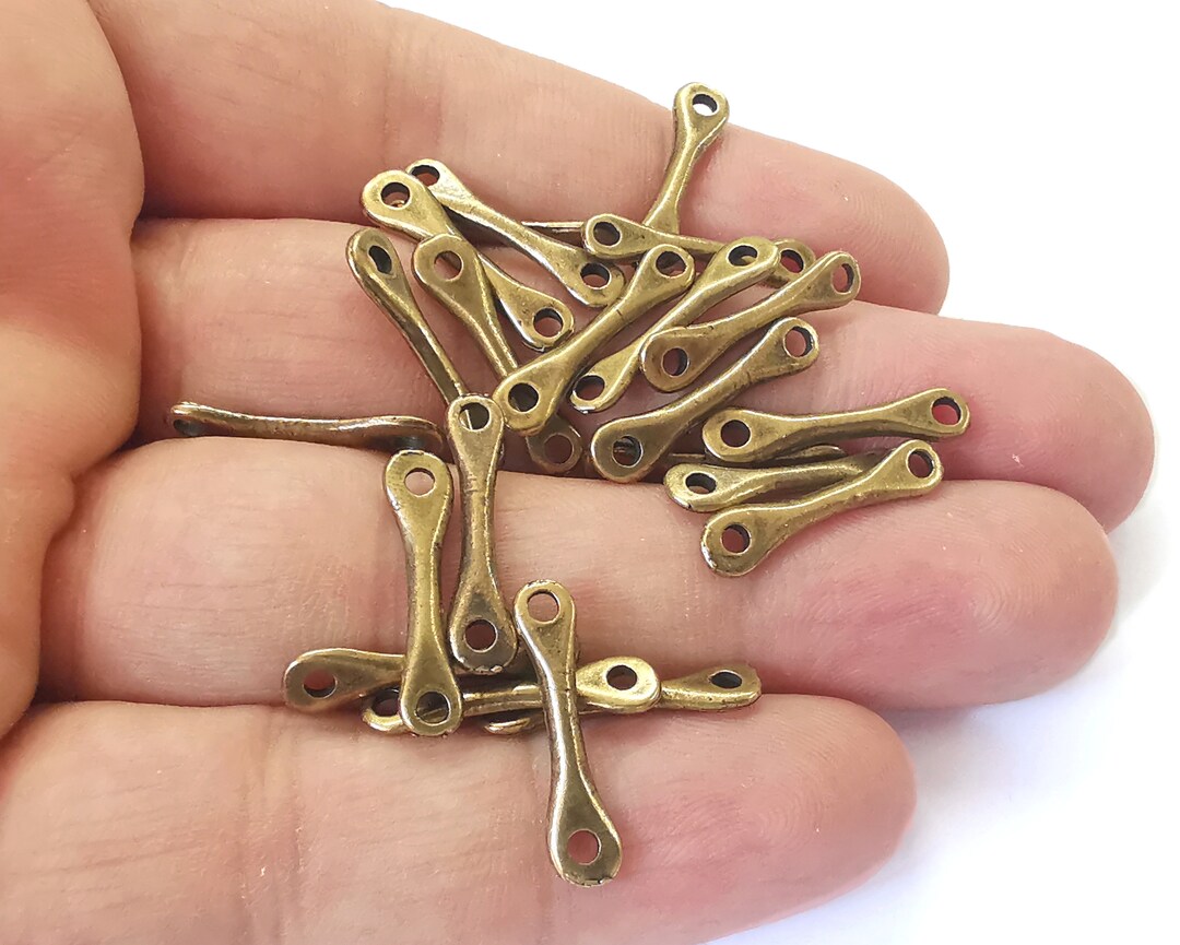10 Bar Connector Charms Findings Antique Bronze Plated Findings 20x5mm