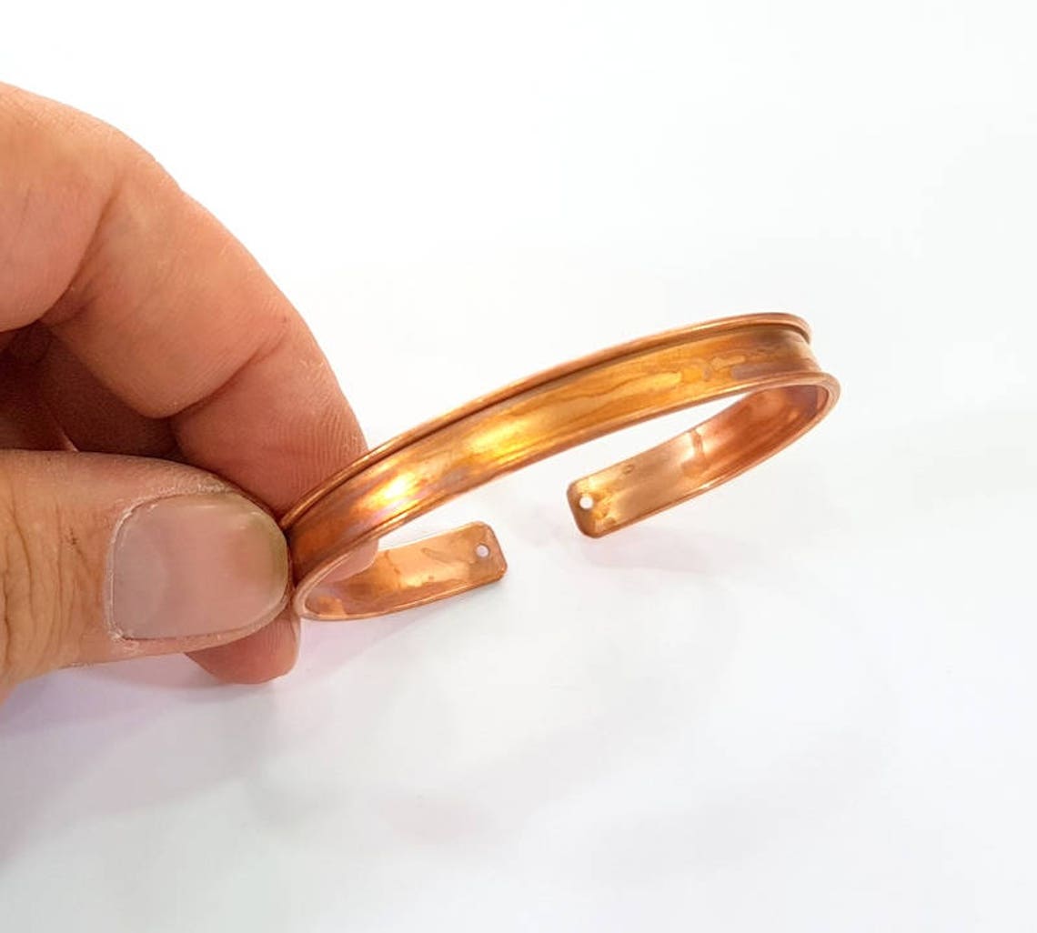 Raw Copper Bracelet Blanks Real Copper Cuff Blanks Adjustable Etsy