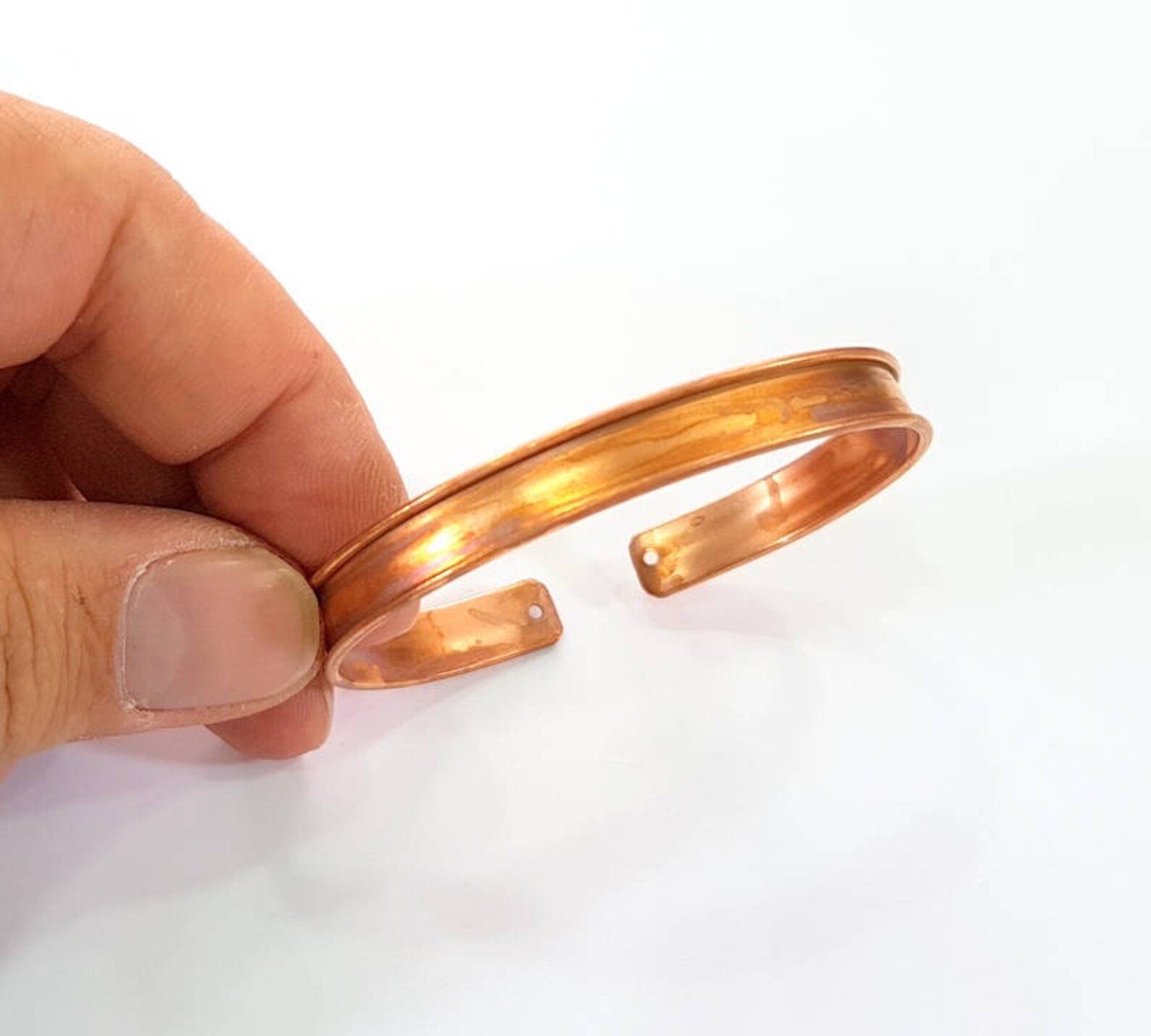 Raw Copper Bracelet Blanks Real Copper Cuff Blanks Adjustable Etsy