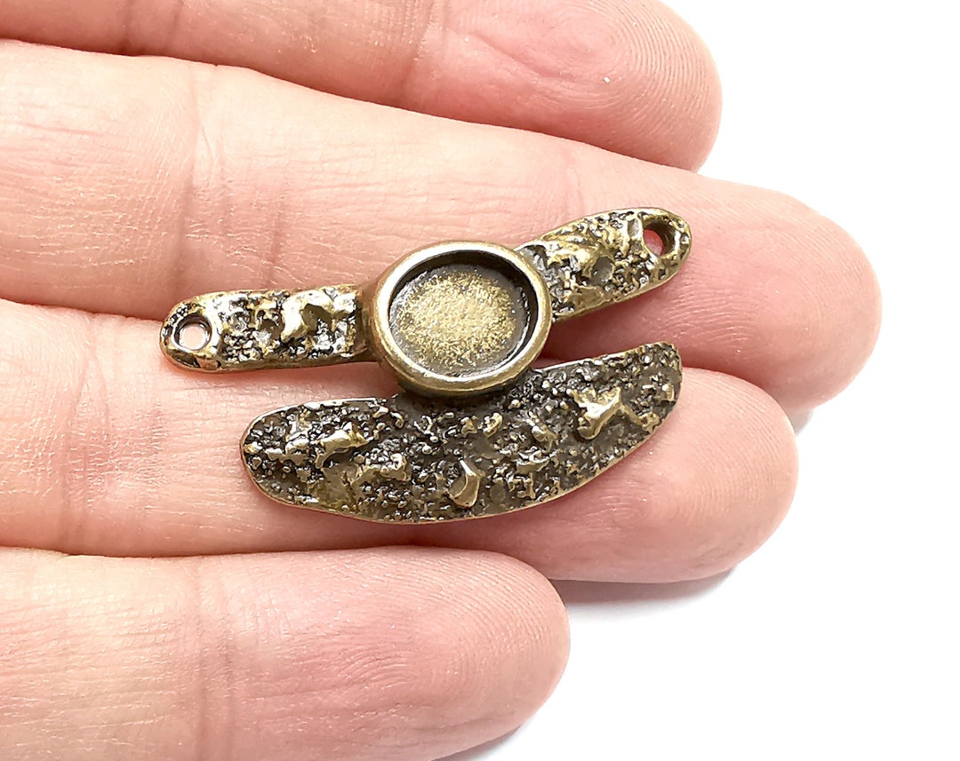 Oval Bezel, Resin Blank, Inlay Mounting, Mosaic Frame Cabochon Base ...