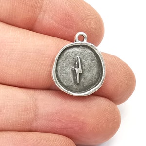 Lightning Charms Antique Silver Plated Charm (20x17mm) G27846