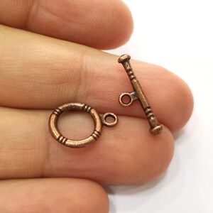 Toggle Clasps Antique Copper Plated Toggle Clasp Findings (16x12mm+19x6mm) G18743