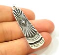 Silver Pendant Antique Silver Plated Pendants (48x14mm)  G7798