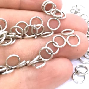 100 Silver Jumpring Antique Silver Plated Brass Strong jumpring ,Findings (8 mm) G4626