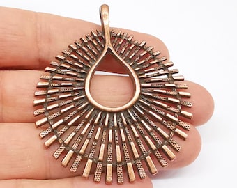 Kopparhänge Antik kopparpläterad hänge (66 x 54 mm) G21048
