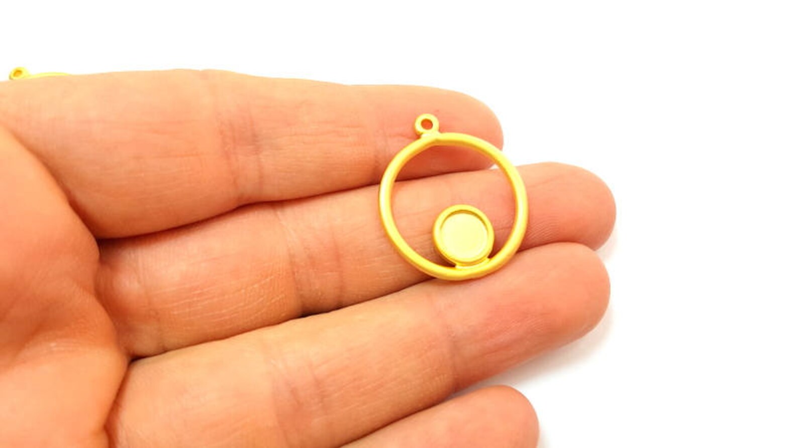 4 Gold Charms Gold Plated Charms Blank 23mm G7380 Etsy