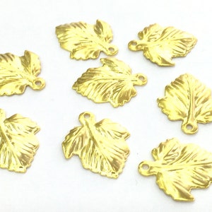 5 Gold Charms Leaf Charms Gold Plated Brass 19x16mm G4526 - Etsy