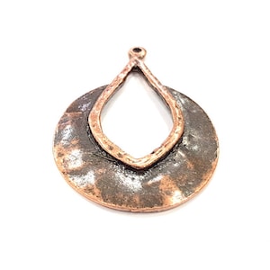 2 Antique Copper Charm Antique Copper Plated Charm (46x34mm) G9510
