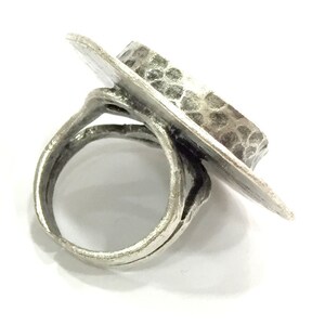 Adjustable Ring Blank, 20mm blank Antique Silver Plated Brass G5209 image 4