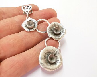 paygodさま専用 Lotus Leaf Pendant Blank Resin Bezel Mosaic Mountings