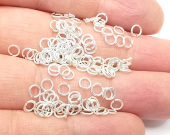 20 Solid Sterling Silver Jumpring (4mm) (Thickness 0.6mm - 22 Gauge) 20 Pcs 925 Silver Jumpring Findings G30109