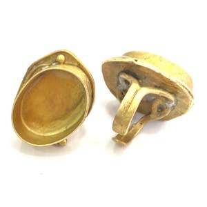 Raw Brass Adjustable Ring Blank (25x18mm Blank) G3409