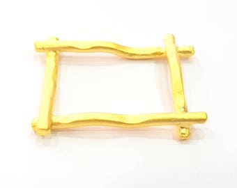 2 Gold Charm Gold Plated Charms  (31x24mm)  G8915