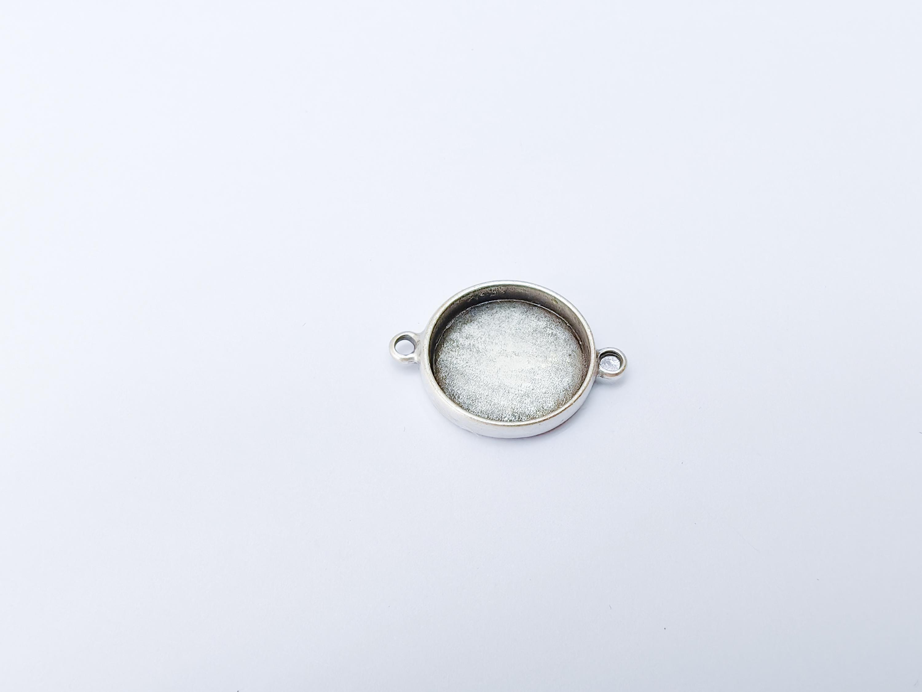 Anello avvolgente con cabochon vuoto, base regolabile in
