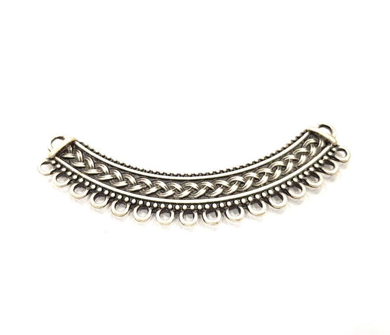 36x16mm G11109 Collar Pendant Silver Pendant Antique Silver Plated Metal