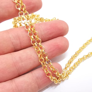 3 mt Gold Plated Chain 3 Meters - 9.9 Feet (5 mm) G9592