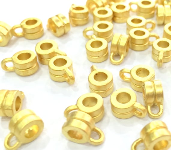 10 Gold Tube Findings Gold Plated 6 Mm G4691 Etsy