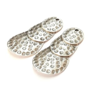 Circles Charms Antique Silver Plated Charms (53x26mm)  G20215