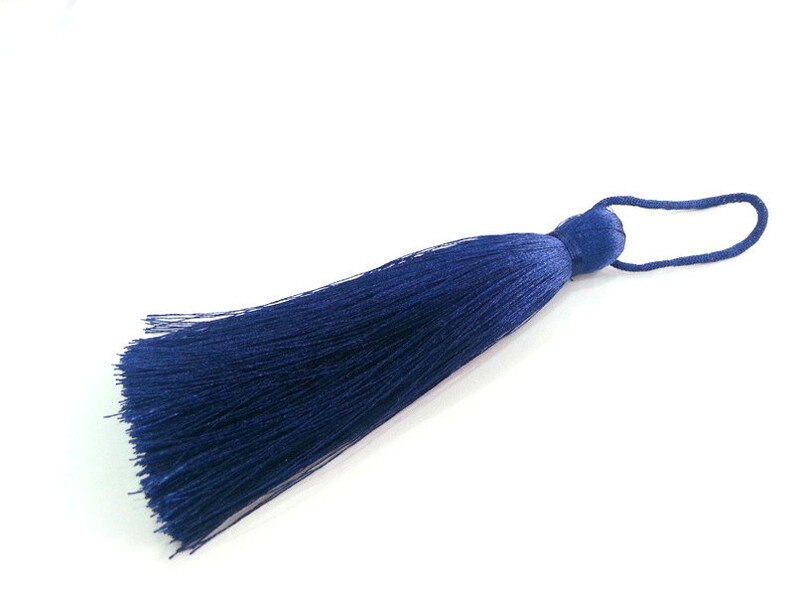 Navy Blue Tassel Large Thick 113 Mm 4.4 Inches G11166 Etsy